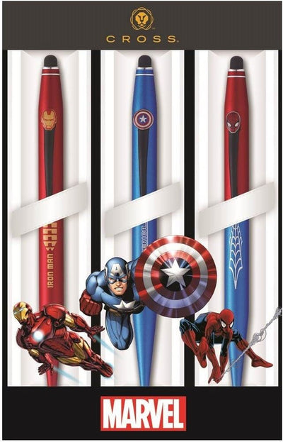Cross Tech2 Marvel 3-Pack Stylus Ballpoint Pens - Iron Man, Captain America, Spiderman
