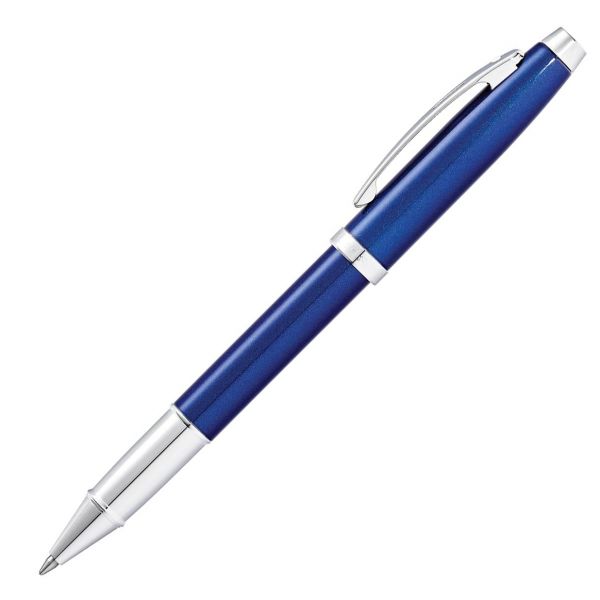 Sheaffer 100 Rollerball Pen, Blue & Chrome, No Box