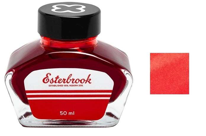 Esterbrook Fountain Pen Ink Bottle, 50ml, Scarlet Red