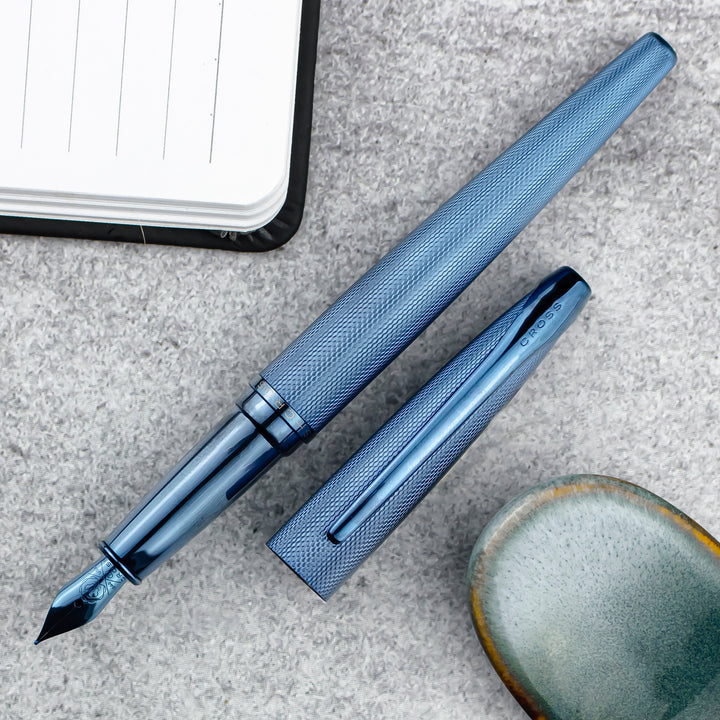 Cross ATX Fountain Pen, Matte Blue PVD