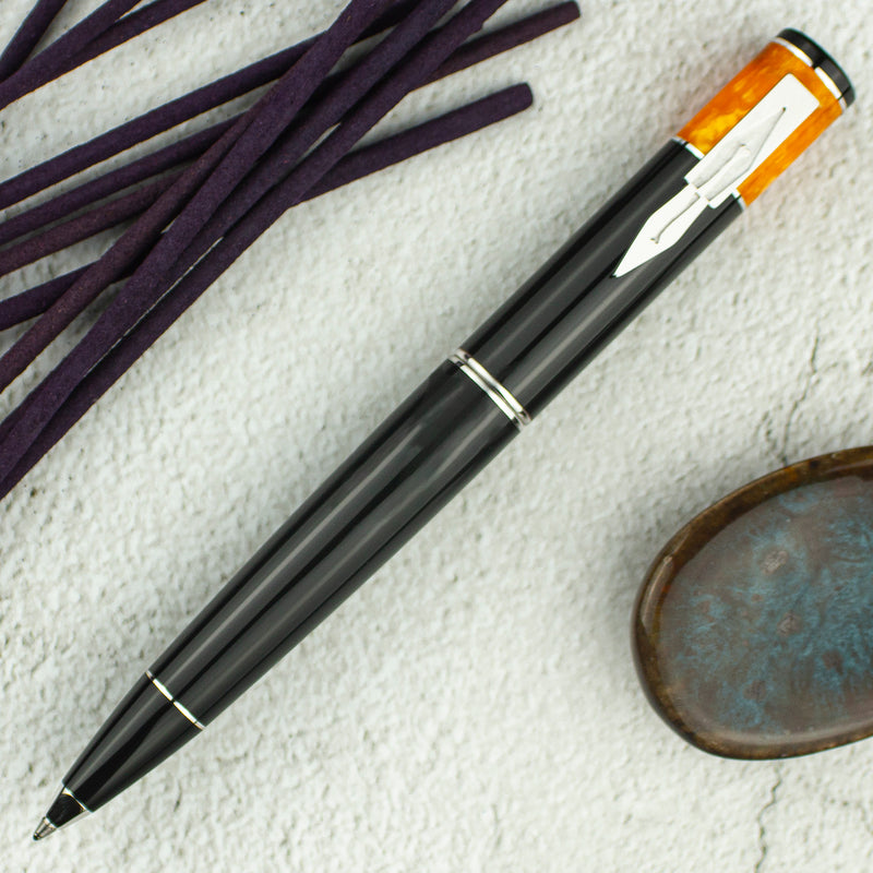 Delta Icon Orange/Black Ballpoint Pen