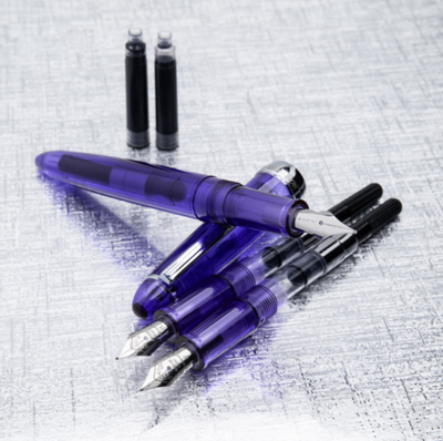 Monteverde Monza 3 Fountain Pen Set (F,M,Flex), Purple