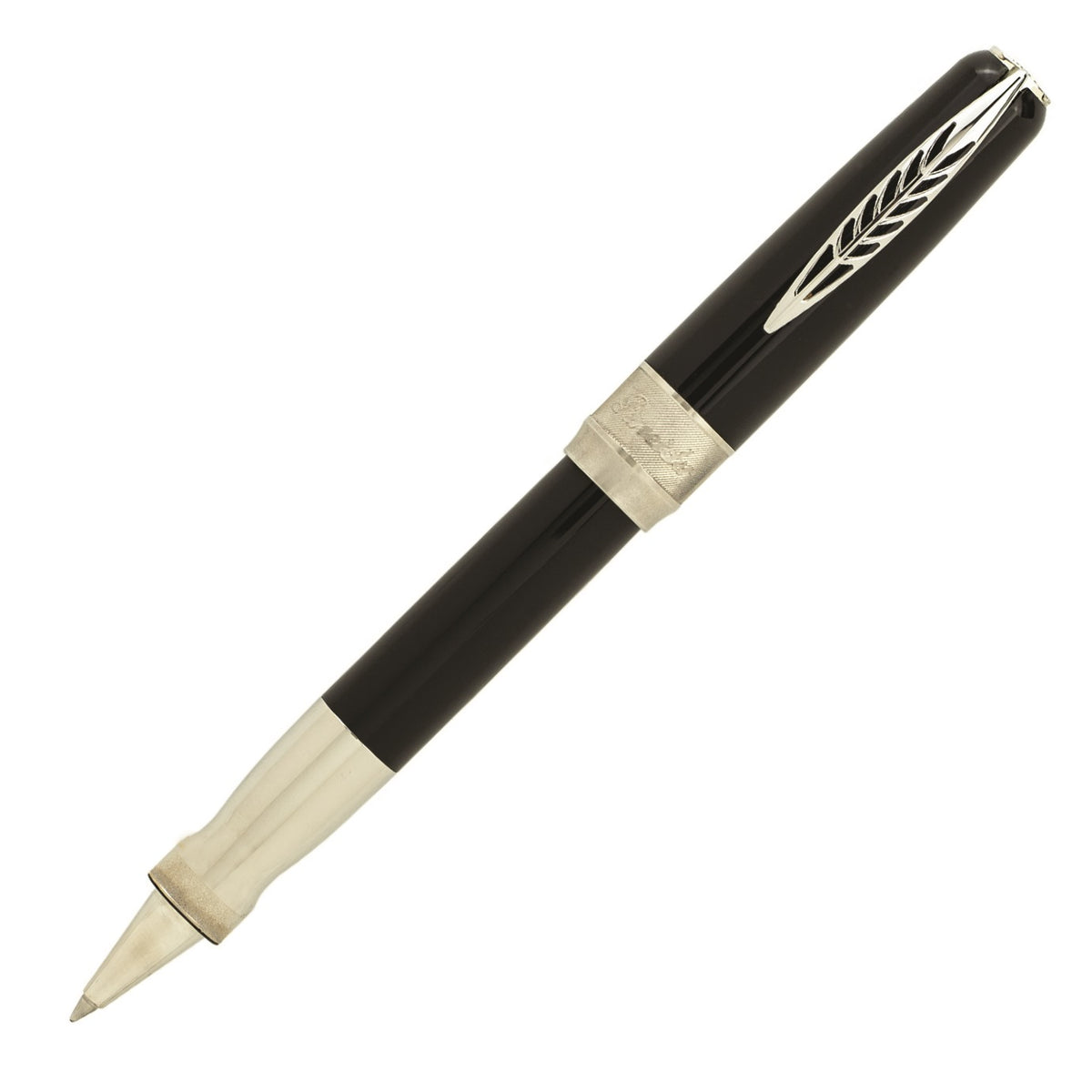 Pineider La Grande Bellezza Rocco Rollerball Pen, Black/Palladium Trim