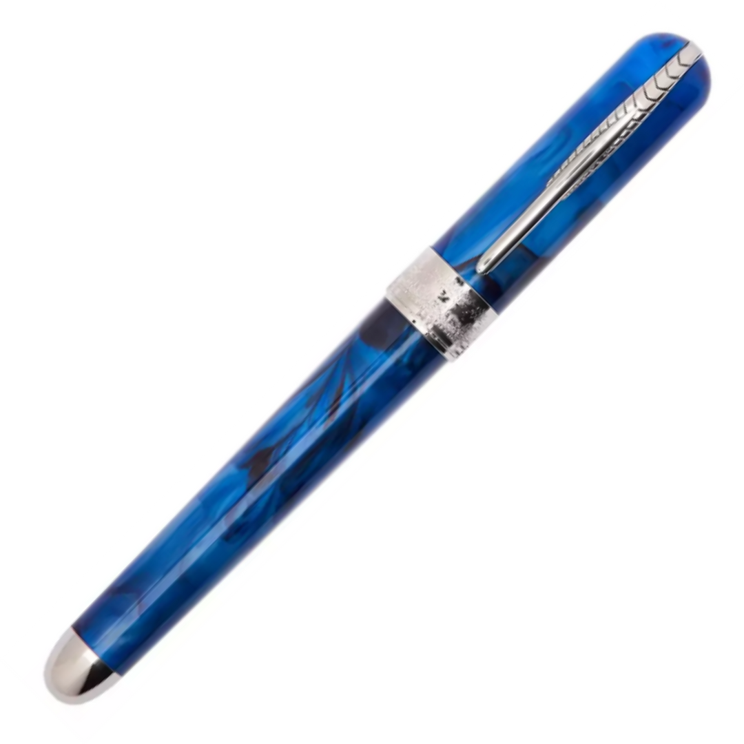 Pineider Avatar Compact Mini Fountain Pen, Blue Solidate