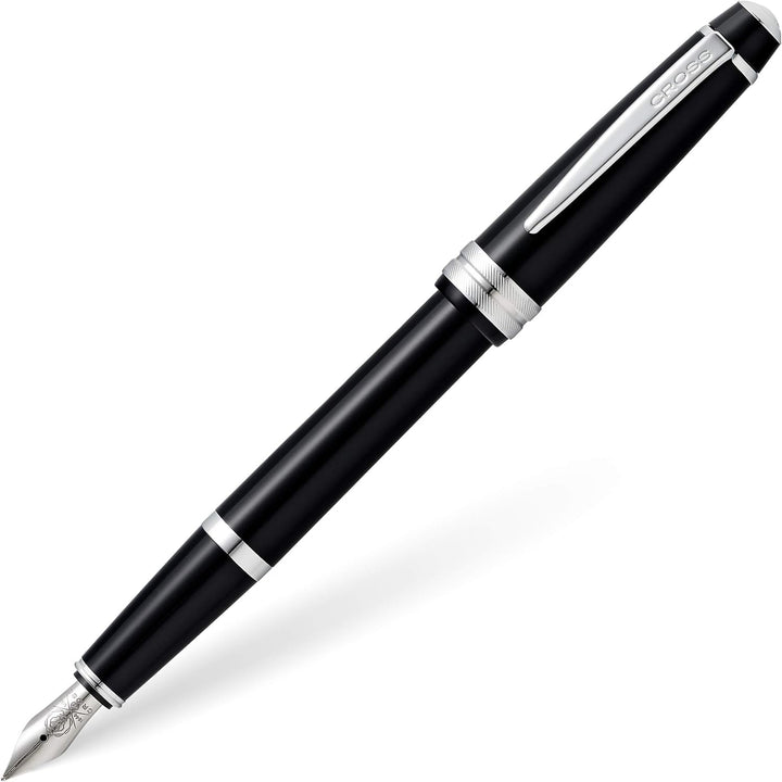 Cross Bailey Light Fountain Pen, Black Lacquer Resin & Chrome