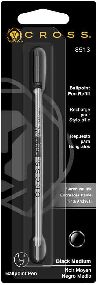 Cross Ballpoint Pen Refills, Black Medium, #8513