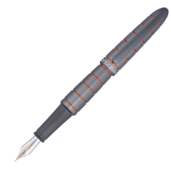 Diplomat Elox Ring Grey/Orange 14k Nib Fountain Pen