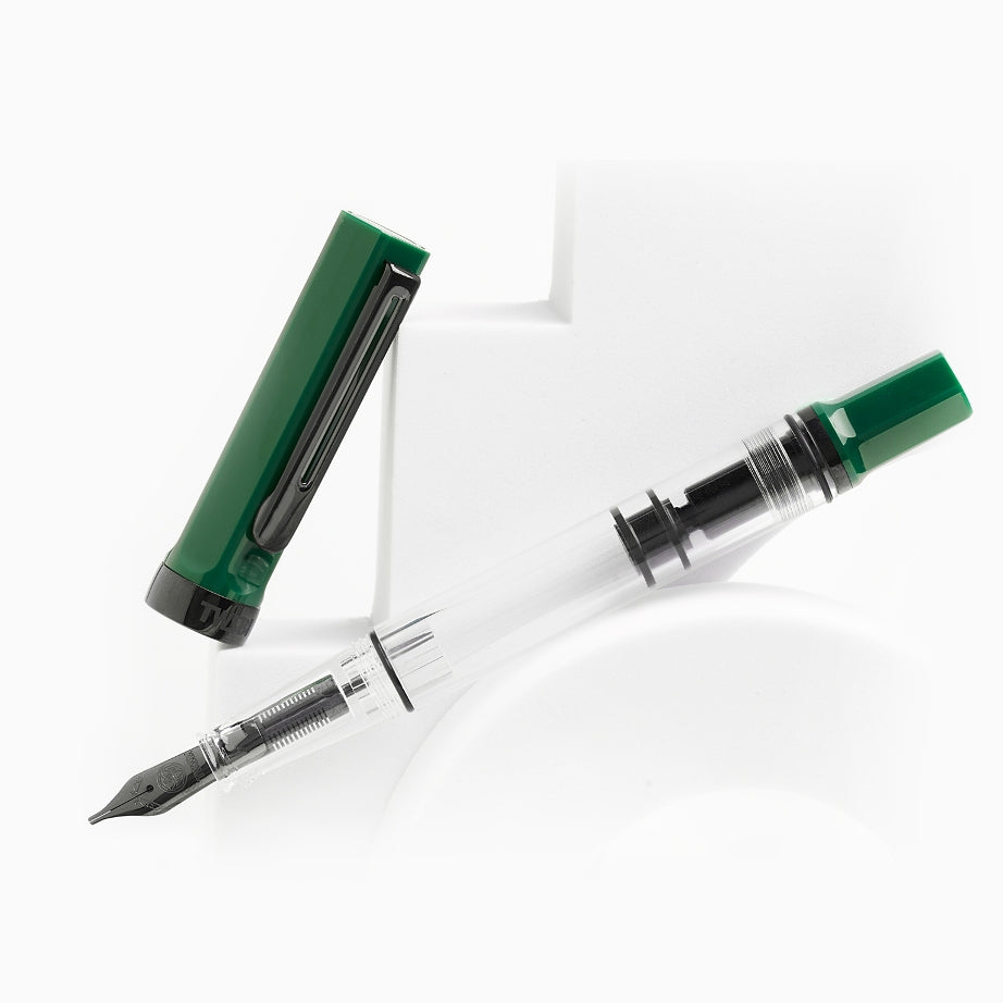 TWSBI ECO Fountain Pen, Irish Green w/ Onyx Trim