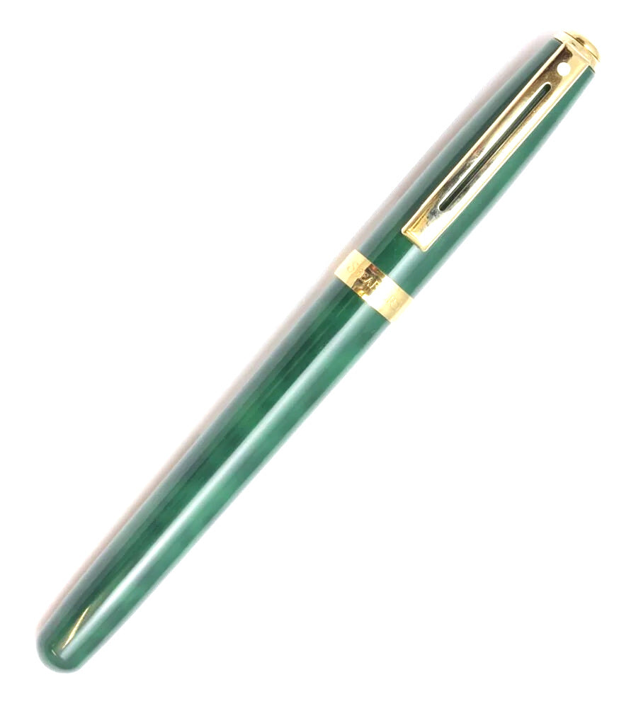 Sheaffer Prelude Rollerball Pen, Leaf Green & Gold, USA Made, No Box