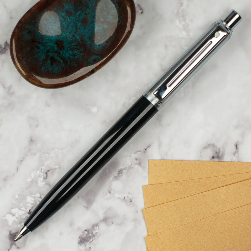 Sheaffer Sentinel Ballpoint Pen, Black & Chrome