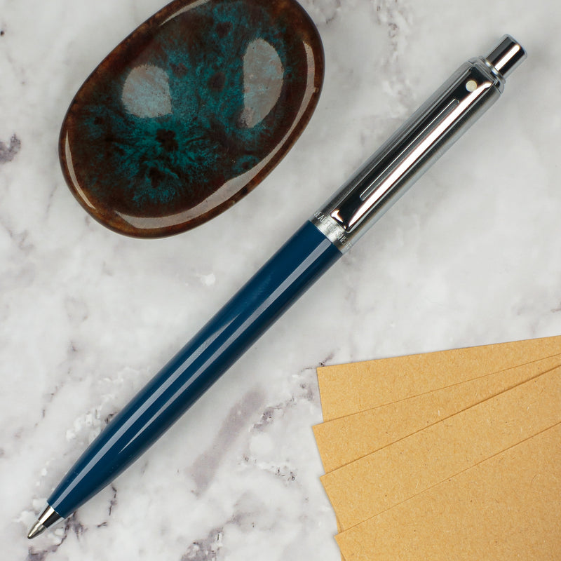 Sheaffer Sentinel Ballpoint Pen, Blue & Chrome