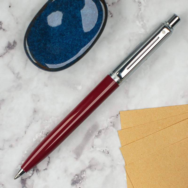 Sheaffer Sentinel Ballpoint Pen, Burgundy & Chrome