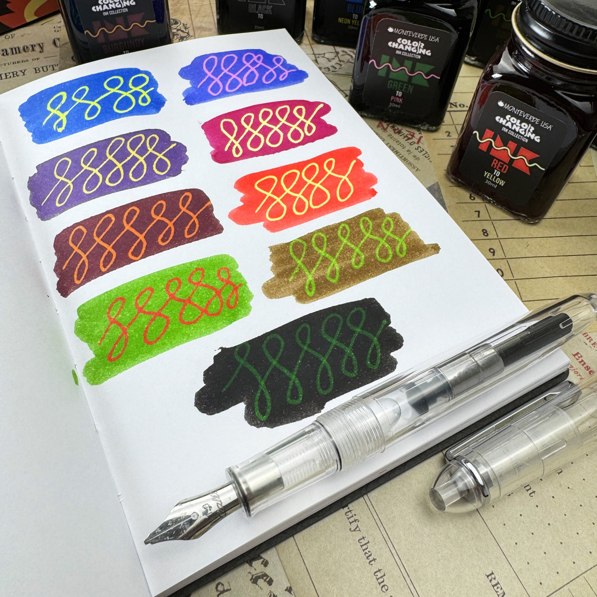 Monteverde Color Changing Fountain Pen Ink Bottle