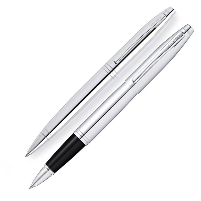 Cross Calais Ballpoint & Rollerball Pen Set, Polished Chrome