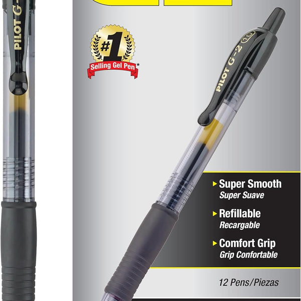 Pilot G2 Premium Rollerball Pen, Bold 1.0mm, 12 Box