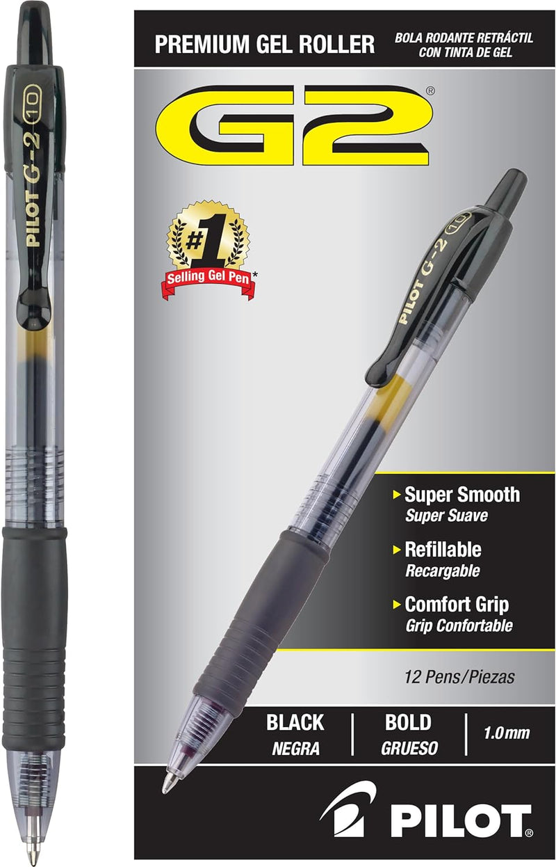 Pilot G2 Premium Rollerball Pen, Bold 1.0mm, 12 Box