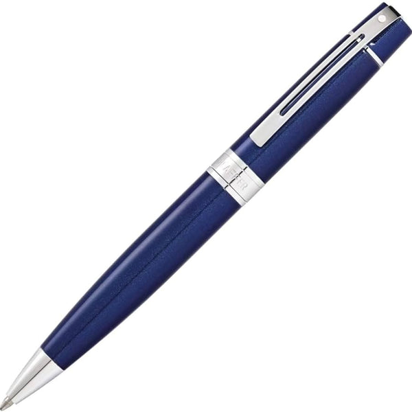 Sheaffer 300 Ballpoint Pen, Blue Lacquer & Chrome, No Box