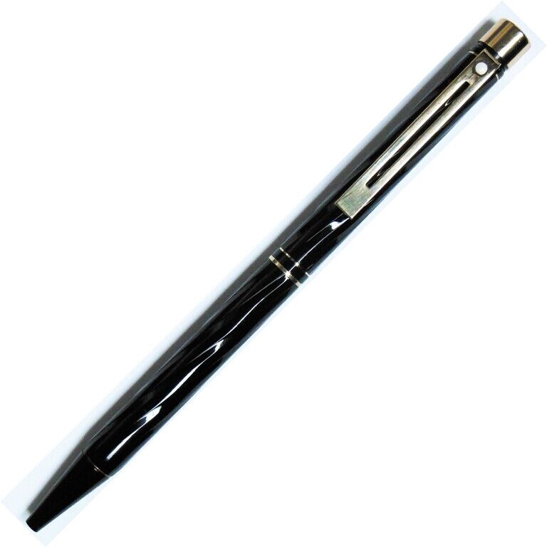 Sheaffer Targa Ballpoint Pen, Black Spiral & Gold, USA Made, No Box