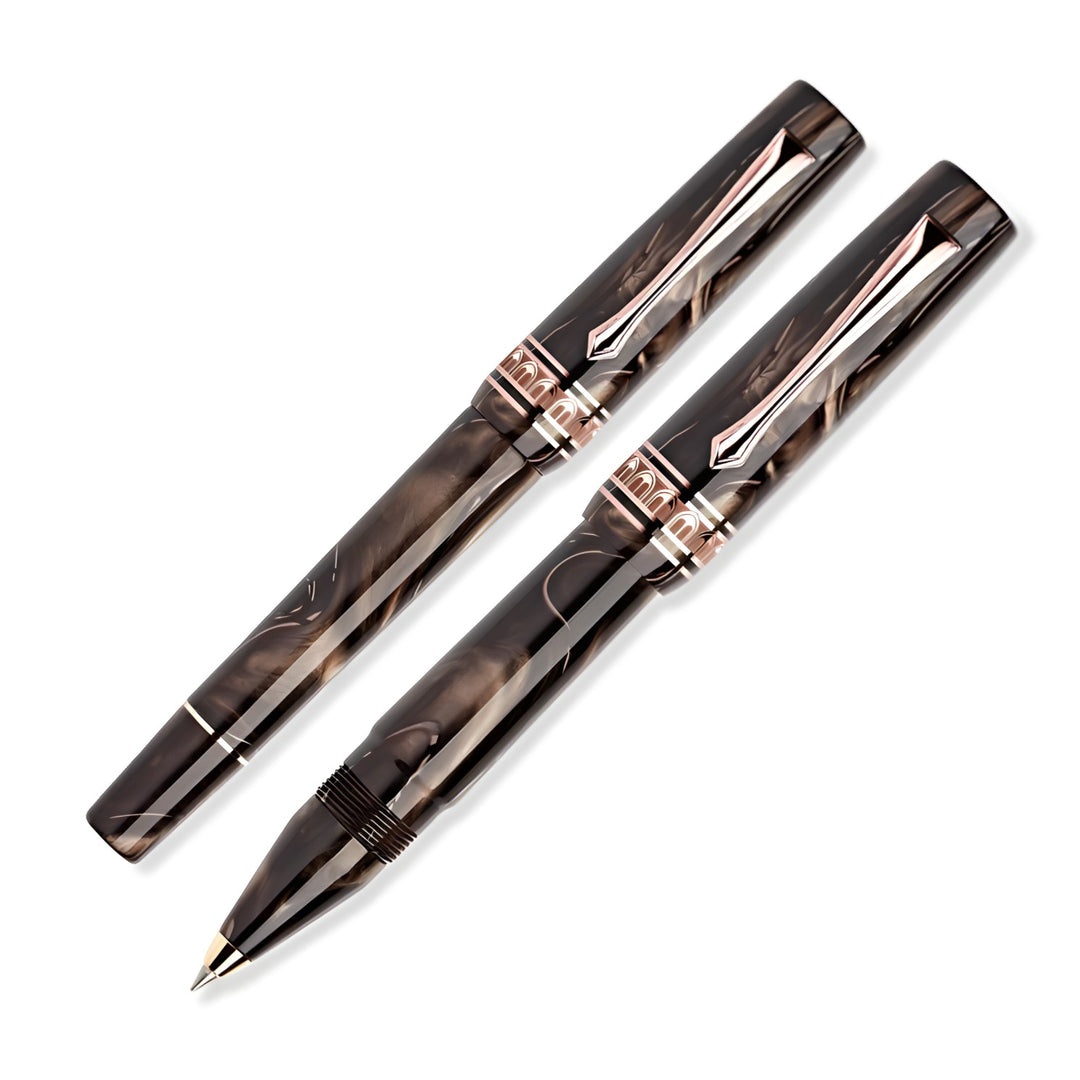 Nettuno 1911 N-E Rollerball Pen, Leviatano Grey & Rose Gold