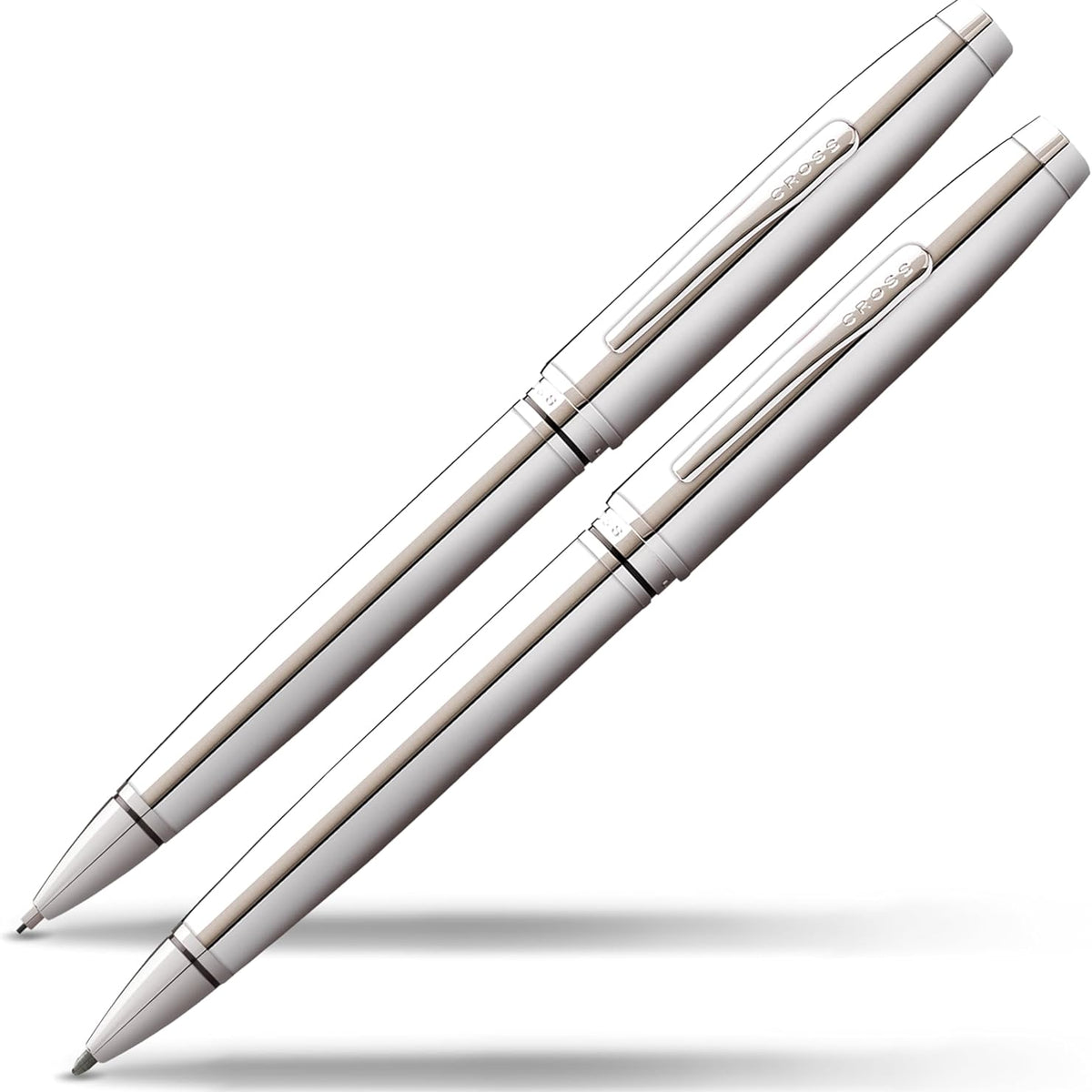 Cross Coventry Ballpoint Pen & Mechanical Pencil Set, Polished Chrome
