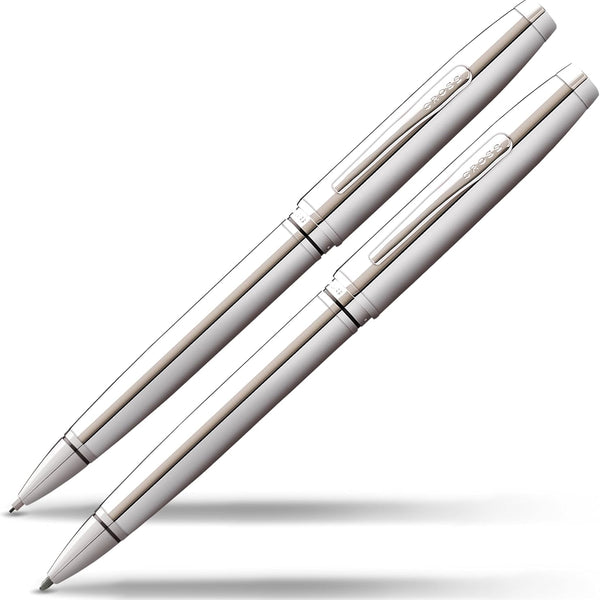 Cross Coventry Ballpoint Pen & Mechanical Pencil Set, Polished Chrome