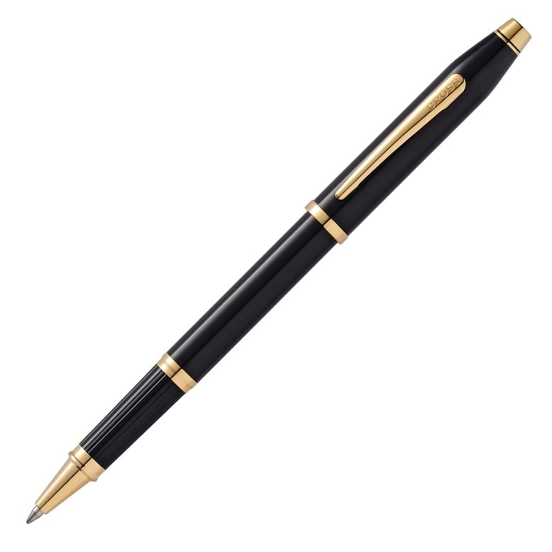 Cross Century II Rollerball Pen, Black Lacquer & Gold