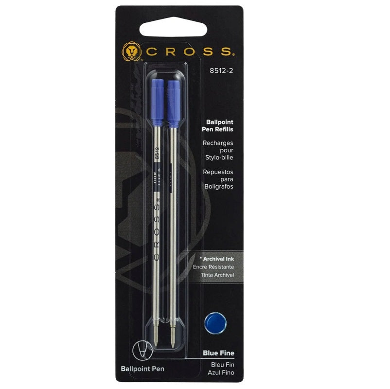 Cross Ballpoint Pen Refills, Blue Fine, #8512