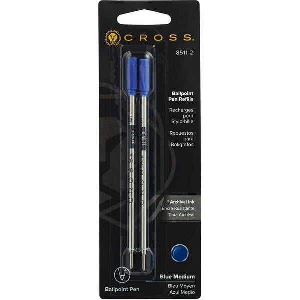 Cross Ballpoint Pen Refills, Blue Medium, #8511