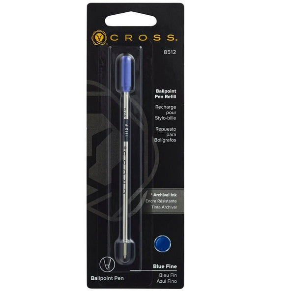Cross Ballpoint Pen Refills, Blue Fine, #8512