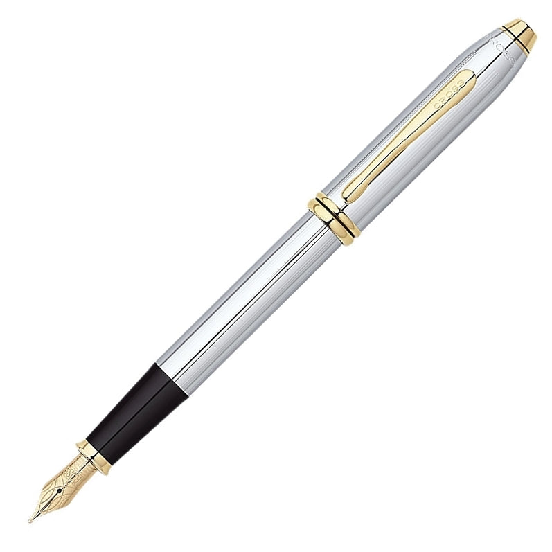 Cross Townsend Fountain Pen, Medalist Chrome & Gold