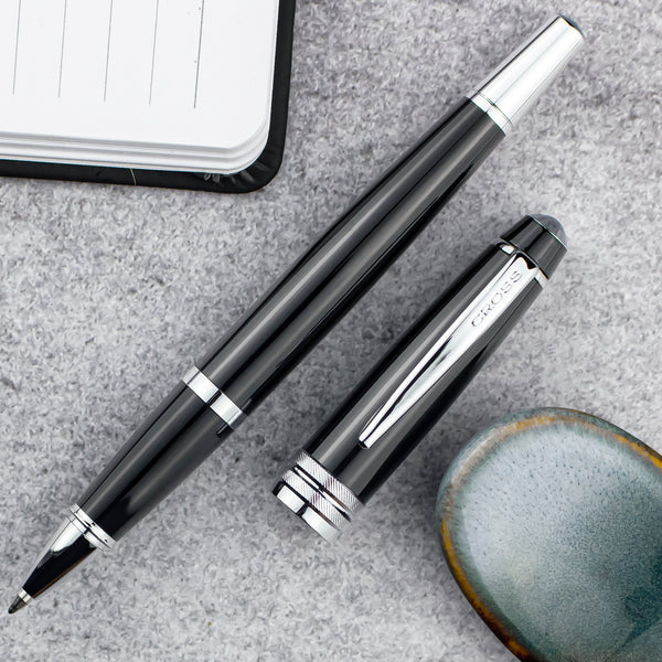 Cross Bailey Rollerball Pen, Black Lacquer & Chrome