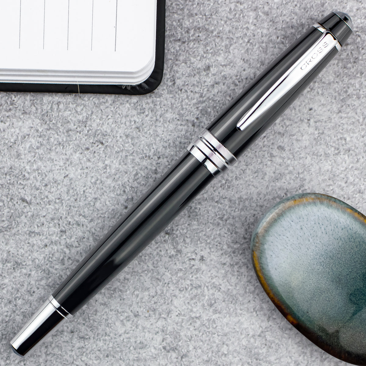 Cross Bailey Rollerball Pen, Black Lacquer & Chrome