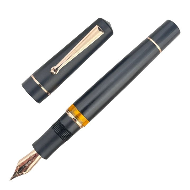 Delta Duna Fountain Pen, Matte Black & Rose Gold