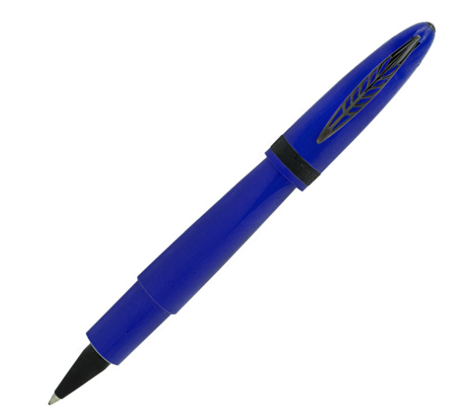 Pineider Modern Times (Tempi Moderni) Ocean Blue - Black Trim, Rollerball Pen