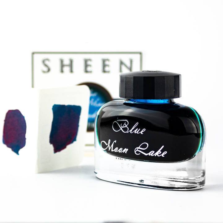 Ostrich Sheening Fountain Pen Ink Bottle, 30ml, Blue Moon Lake