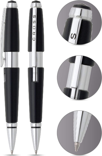 Cross Edge Retractable Rollerball Pen, Jet Black