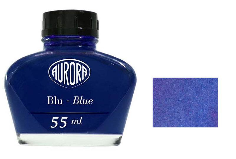 Aurora Fountain Pen Ink Bottle, 55ml, Blue