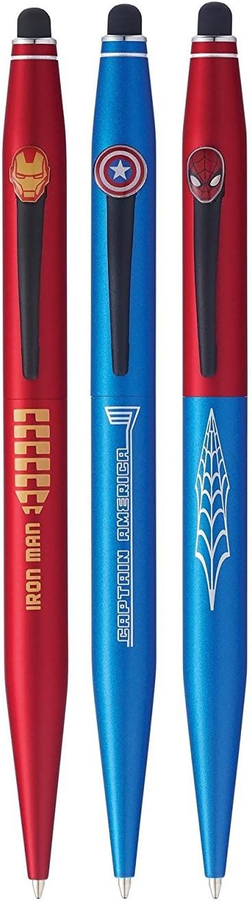 Cross Tech2 Marvel 3-Pack Stylus Ballpoint Pens - Iron Man, Captain America, Spiderman