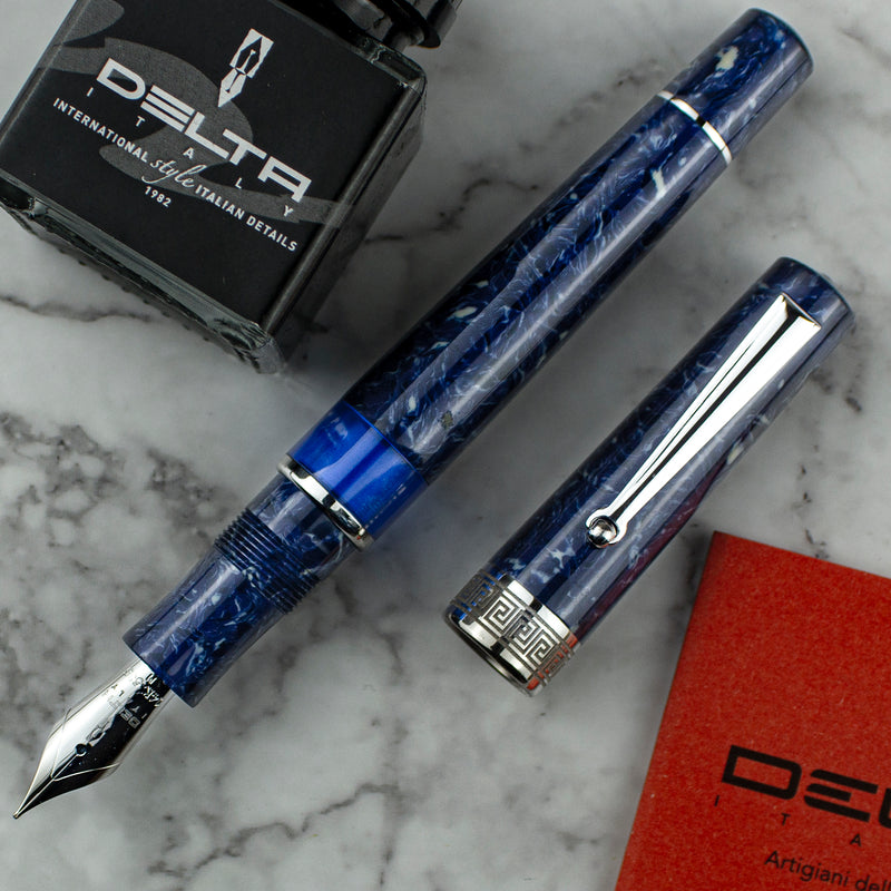 Delta Lapis Blue Celluloid Limited Edition 14K Fountain Pen