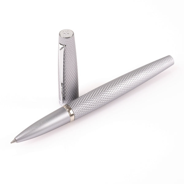 Diplomat Viper Rollerball Pen, Silver Guilloche