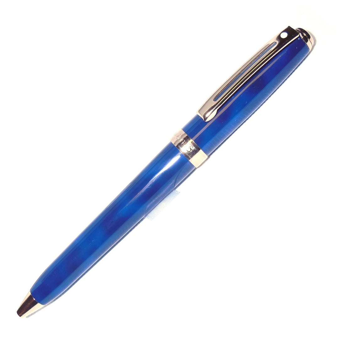 Sheaffer Prelude Ballpoint Pen, Ocean Blue Lacquer & Gold, USA Made, No Box