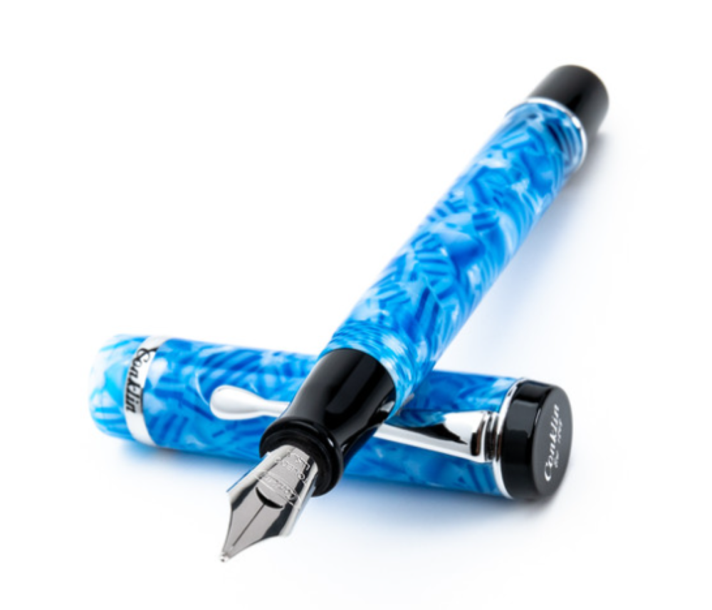 Conklin Duragraph Ice Blue Fountain Pen, Medium Nib
