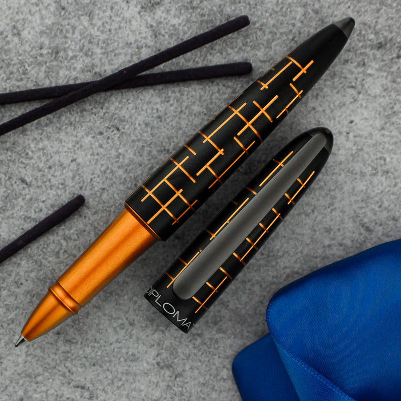 Diplomat Elox Martix Black/Orange Rollerball Pen