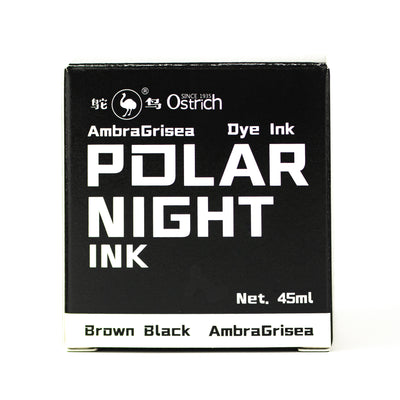 Ostrich Fountain Pen Ink Bottle, Polar Night, Brown-Black