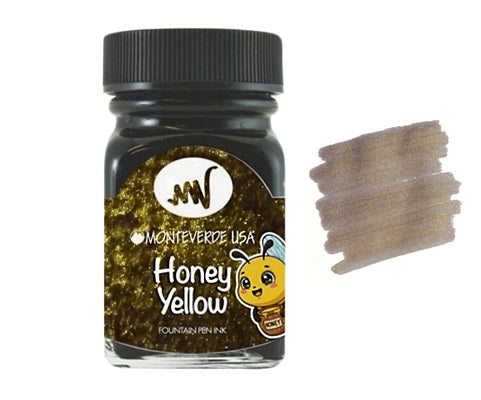 Monteverde 30ml Fountain Pen Ink Bottle, Honey Yellow Shimmer
