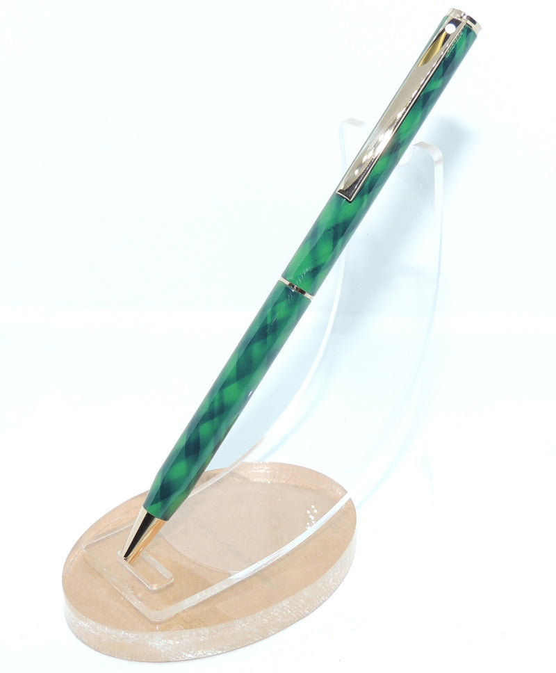 Sheaffer Fashion Ballpoint Pen, Tartan Green, USA Made, No Box