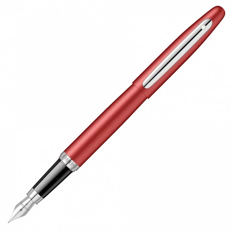 Sheaffer VFM Fountain Pen, Red & Chrome, No Box