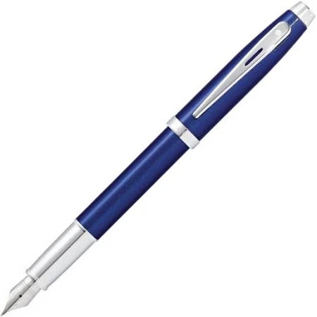 Sheaffer 100 Fountain Pen, Blue & Chrome, No Box