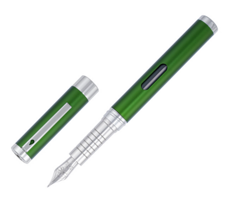 Diplomat Nexus Fountain Pen, Green & Chrome