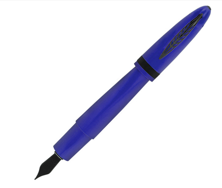 Pineider Modern Times (Tempi Moderni) Ocean Blue - Black Trim, Fountain Pen